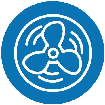 Cooling icon showing a fan
