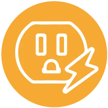 Electrical icon showing an outlet