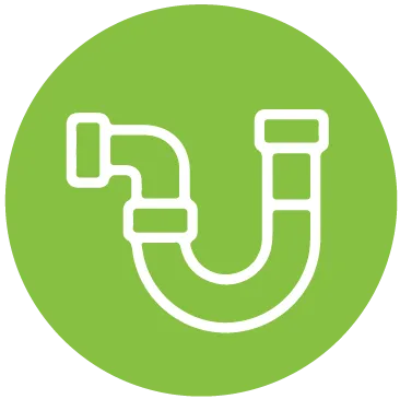 Plumbing icon showing a pipe